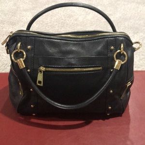 Audrey Brooke Black Pebbled Leather Purse in Excellent Condition/Like New